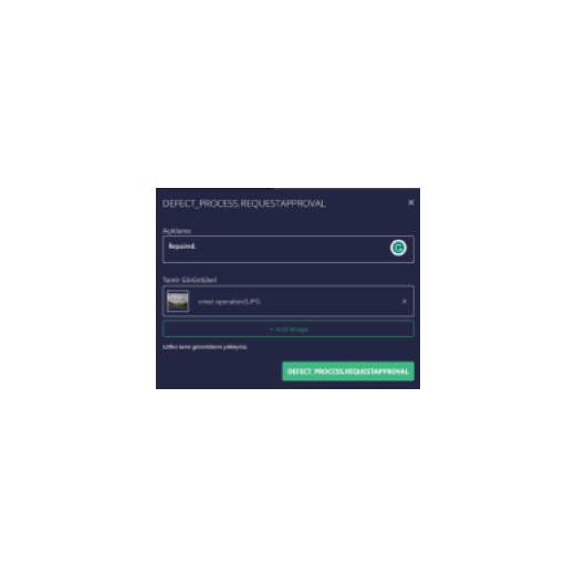 Infrastructure Management Platform UI, request approval form.